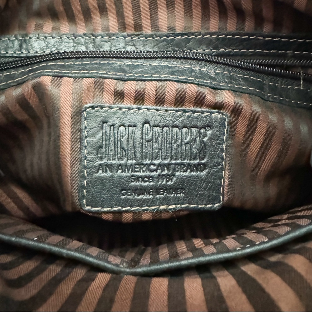 Jack Georges Black Leather Shoulder Bag - Picture 8 of 8